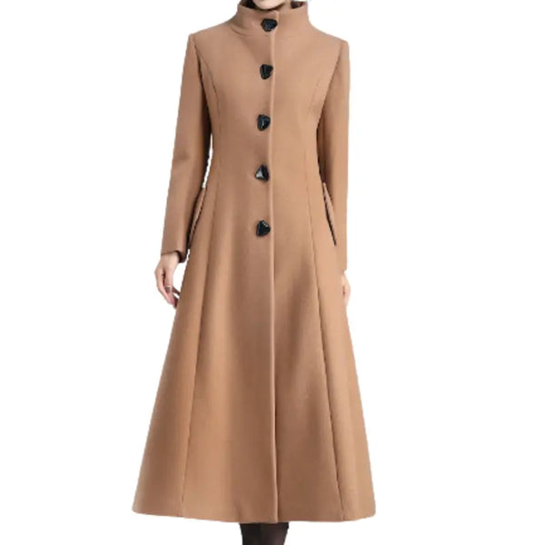 A-Line Camel Long Coat