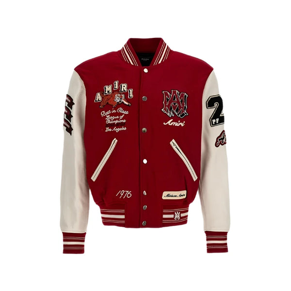 AMIRI Red Letterman Varsity Jacket