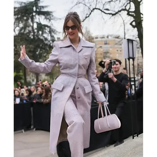 Barbara Palvin Chic Coat at Paris Fashion Week 2026 – Vintage Jacket