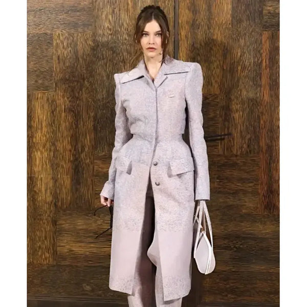 Barbara Palvin Chic Coat at Paris Fashion Week 2026 – Vintage Jacket