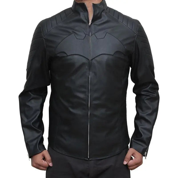 Batman Begins Black Leather Jacket