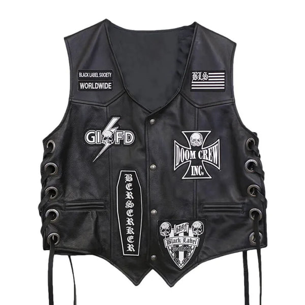 Black Label Society Printed Leather Vest