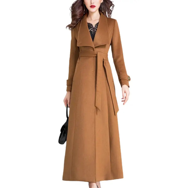 Brown Belted Wool Coat