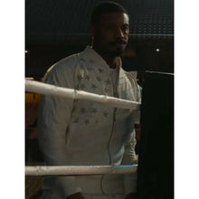 Creed Iii Michael B Jordan White Satin Jacket