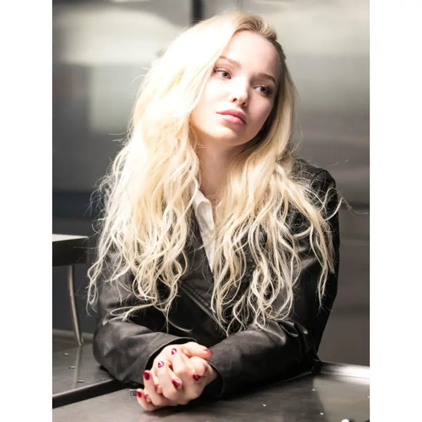 Dove Cameron 2025 Movie Love Me Dead Black Leather Jacket