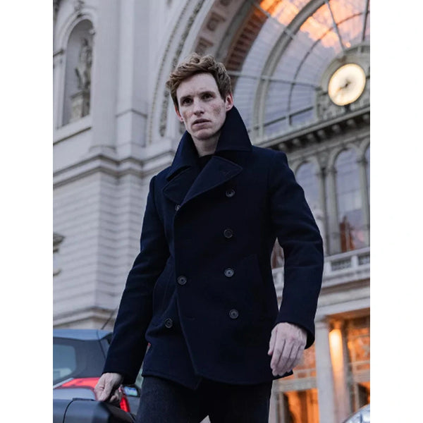 The Day of the Jackal 2024 Jackal Black Wool Peacoat – Vintage Jacket