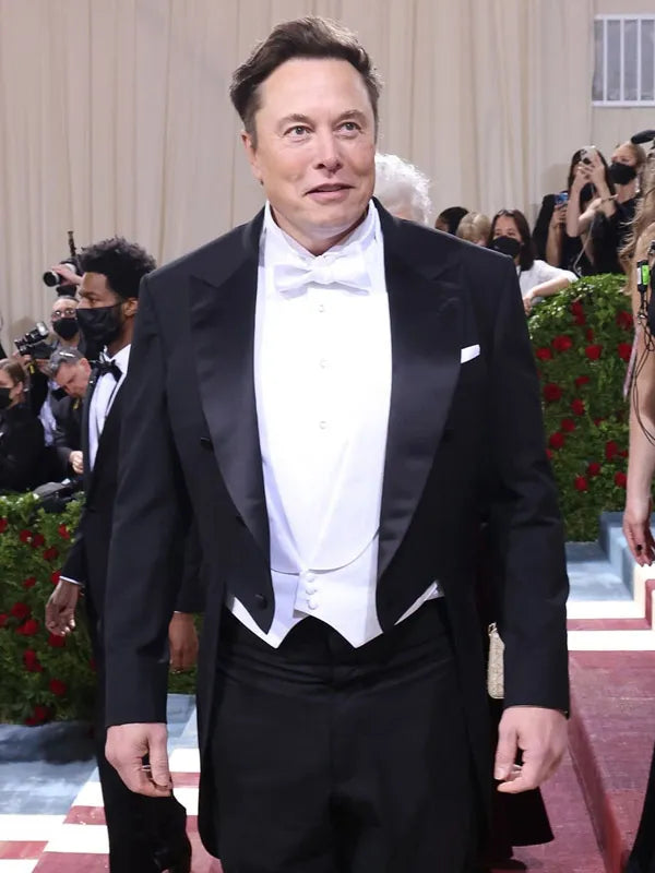 Elon Musk Met Gala 2022 Black Tailcoat