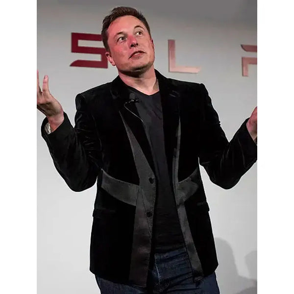 Elon Musk Black Velvet Blazer