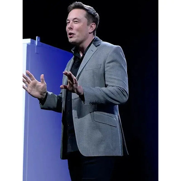Elon Musk Grey Blazer