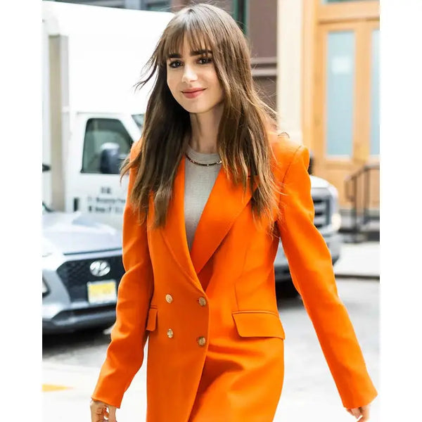 Emily Cooper Emily In Paris S03 Orange Blazer