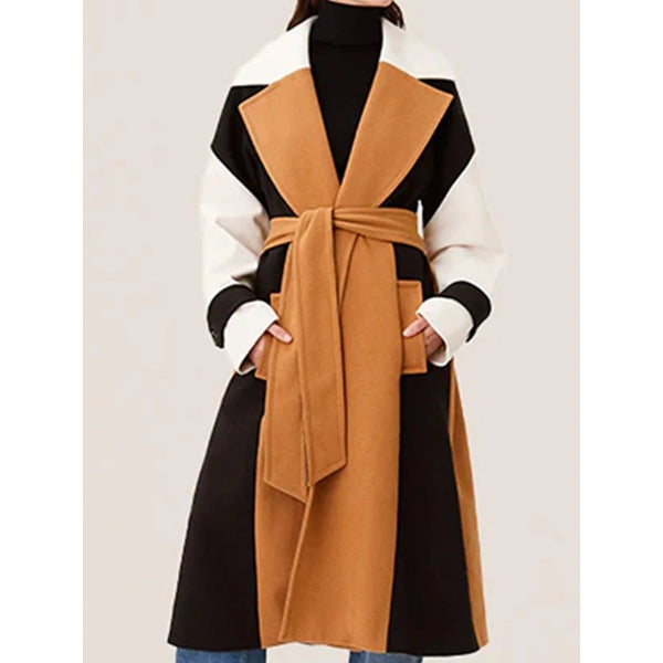 FBI S06 Comfort Clinton Tri-Color Colorblock Coat