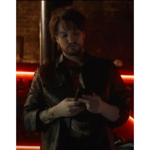 Final Destination Bloodlines Erik Trucker Black Leather Jacket