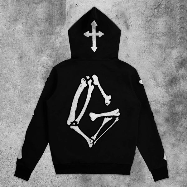 Glo Gang Skeleton Full-zip Hoodie – Vintage Jacket