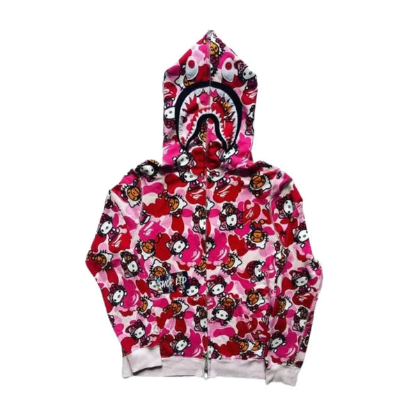 hello kitty bape backpack Hello Kitty Bape Pullover Hoodie – Vintage Jacket