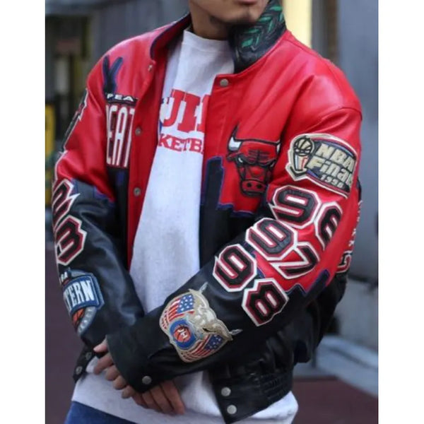 Bulls leather jacket hotsell