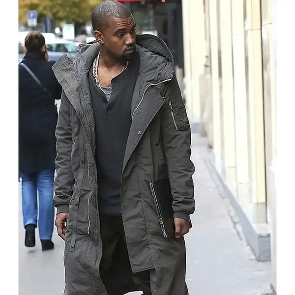 Kanye West Black Cotton Full-Length Trench Coat – Vintage Jacket
