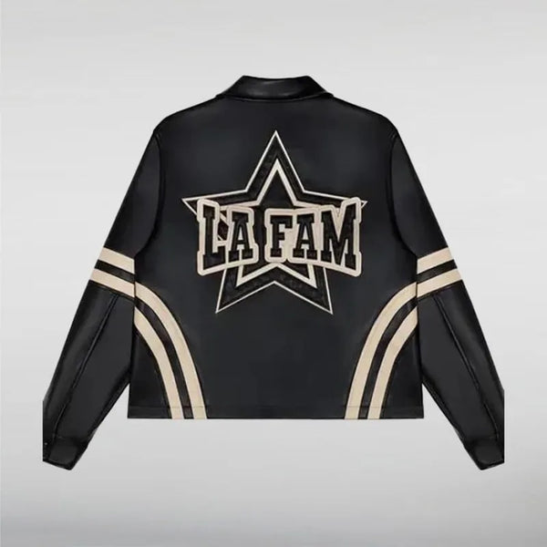 La Fam Retro Black Leather Jacket – Vintage Jacket