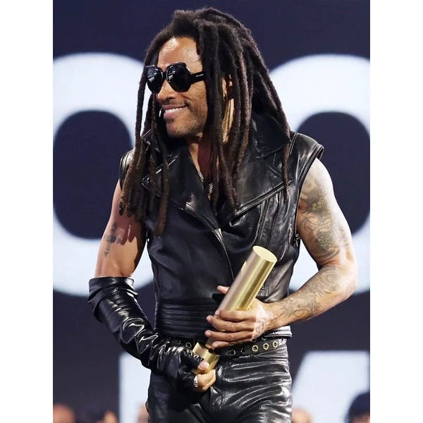 People's Choice Awards Lenny Kravitz Leather Vest – Vintage Jacket
