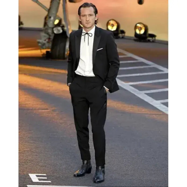 Lewis Pullman Royal Premiere Top Gun Tuxedo Suit