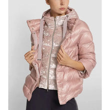 Light Pink Puffer Velvet Jacket