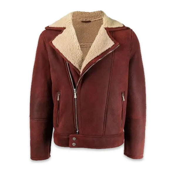 Men's Flying Burgundy Leather Jacket