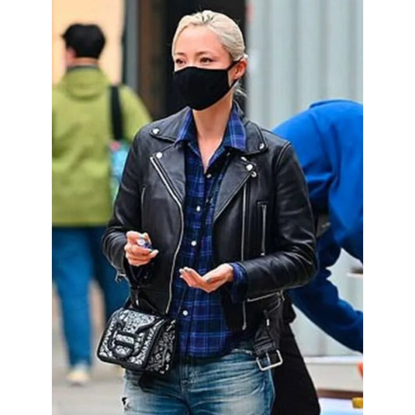 Mission Impossible 7 Pom Klementieff Biker Leather Jacket