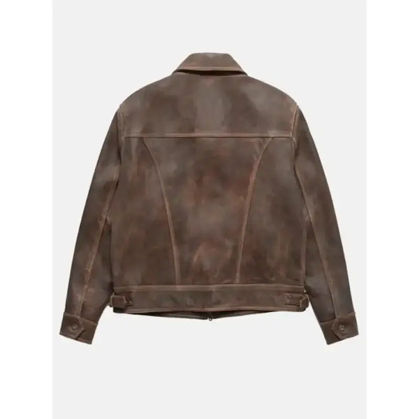 Mutimer Brown Leather Unisex Jacket – Vintage Jacket