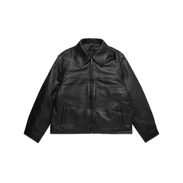 Mutimer Distressed Black Leather Jacket