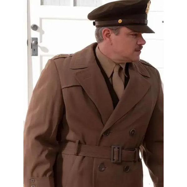 Oppenheimer Matt Damon Brown Coat