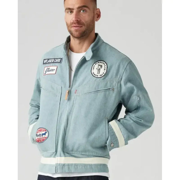 Levi鈥檚 x McLaren Light Indigo Cotton Racing Jacket – My Store