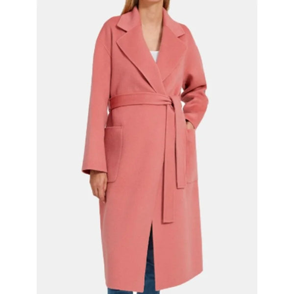 Priscilla Women’s Pink Wool Long Coat