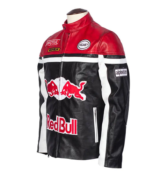 RED BULL Racing Leather Jacket for Men's and Women's – Vintage Jacket RED BULL Racing Leather Jacket for Men's and Women's – Vintage Jacket