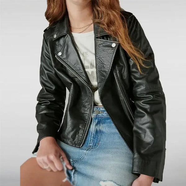 Rolling Stones Black Leather Jacket