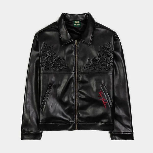 SP x Scarface Roses Embroidered Leather Jacket – Vintage Jacket