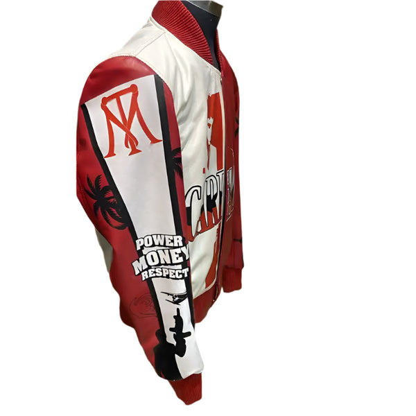 Scarface Red & White Leather Jacket – Vintage Jacket