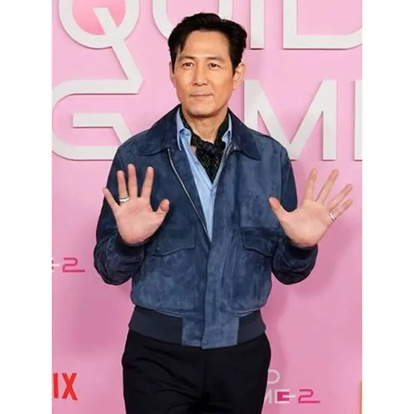 Seong Gi-hun Squid Game S02 Blue Suede Leather Jacket