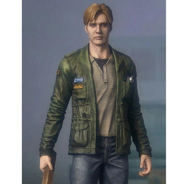 Silent Hill 2 James Sunderland Olive Green Leather Jacket