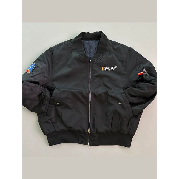 Black Starfield Flight Crew Bomber Jacket