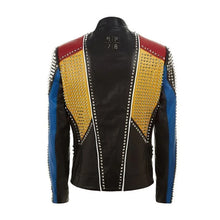 Studded-Multicolor-Slimfit-Leather-Jacket-For-Men