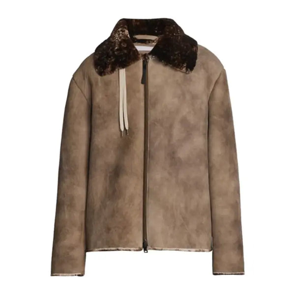 Antique Shearling Leather Men’s Jacket