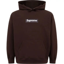 Supreme-Box-Logo-Hoodie-Brown