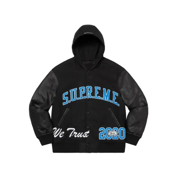 Supreme King Hooded Varsity Wool Jacket – Vintage Jacket