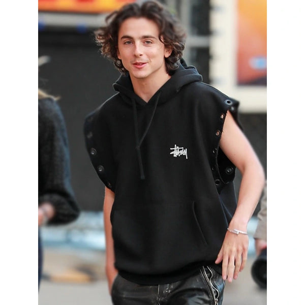 Jimmy Kimmel Live Timothee Chalamet sleeveless Hoodie
