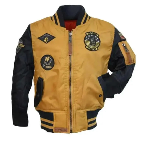 Top Gun Tomcat MA-1 Yellow Bomber Jacket