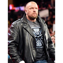 Triple H WWE Raw 2022 Black Leather Jacket