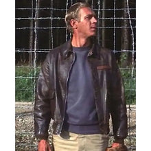 Triumph Steve Mcqueen Motorcycle  Brown Leather Jacket