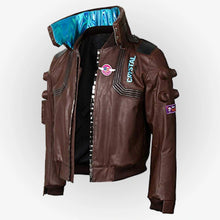 Character V Samurai Cyberpunk 2077 Gaming Leather Bomber Jacket
