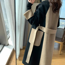 Contrast Breasted Wool Over Coat