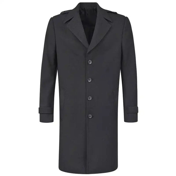 Vintage Men's Full-Length Wool Overcoat – Tailored Winter Long Coat