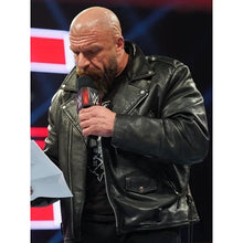 Triple H WWE Raw 2022 Black Leather Jacket